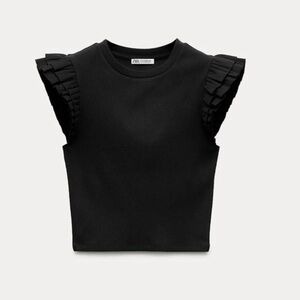Zara ruffle crop top